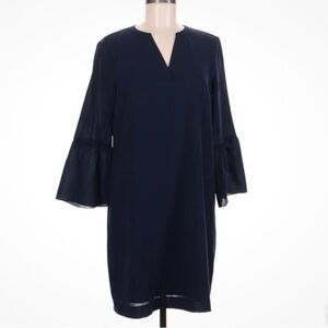 J. Crew Deep Navy Flare Bell Sleeve Dress